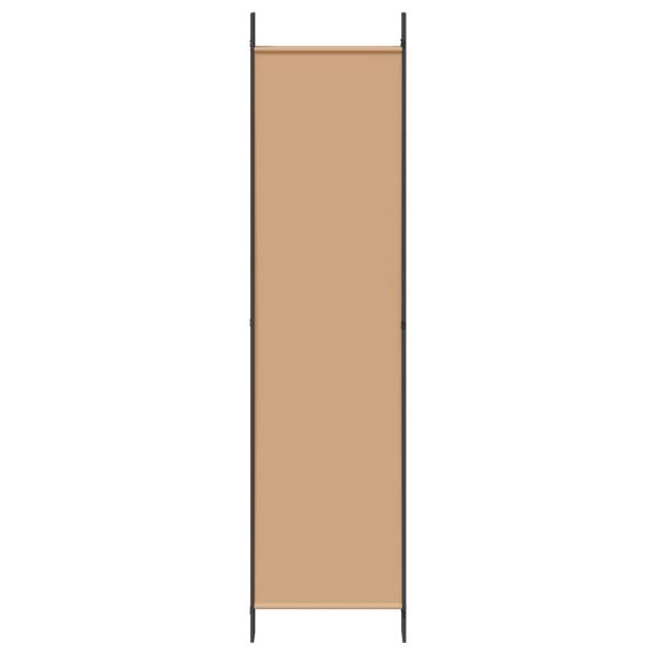 6-teiliger Raumtrenner Beige 300 x 200 cm Stoff