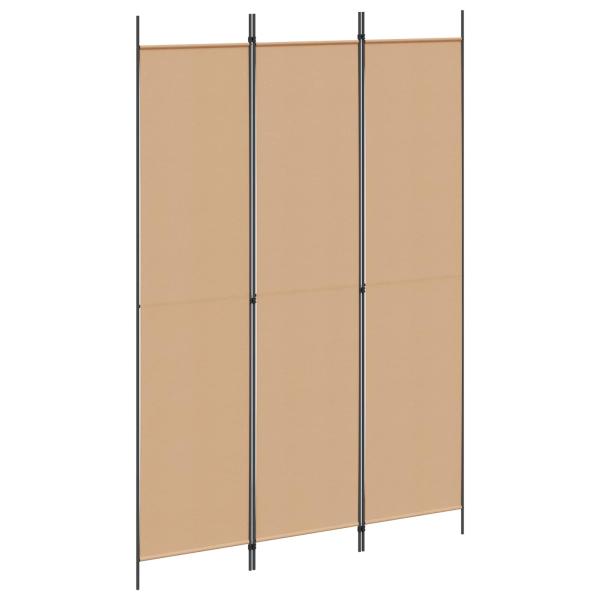 3-teiliger Raumteiler Beige 150 x 220 cm Stoff