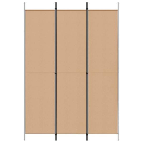 3-teiliger Raumteiler Beige 150 x 220 cm Stoff