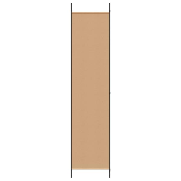5-teiliger Raumteiler Beige 250 x 220 cm Stoff