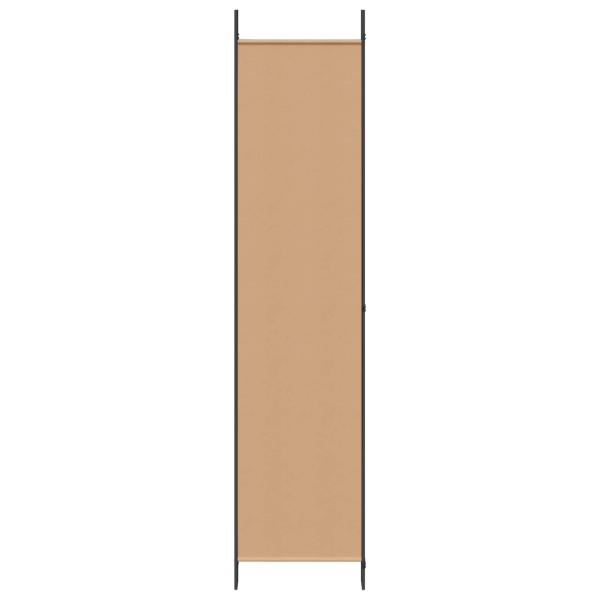 6-teiliger Raumtrenner Beige 300 x 220 cm Stoff