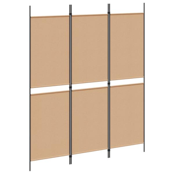 3-teiliger Raumteiler Beige 150 x 180 cm Stoff