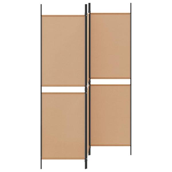 3-teiliger Raumteiler Beige 150 x 180 cm Stoff