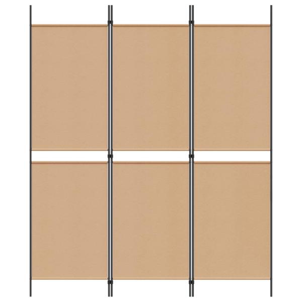 3-teiliger Raumteiler Beige 150 x 180 cm Stoff
