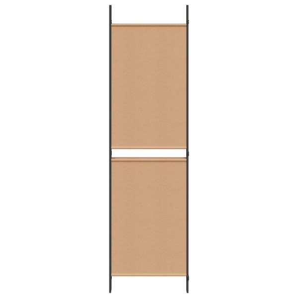 4-teiliger Raumteiler Beige 200 x 180 cm Stoff