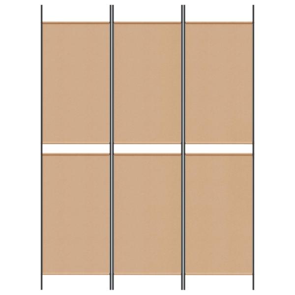 3-teiliger Raumteiler Beige 150 x 200 cm Stoff