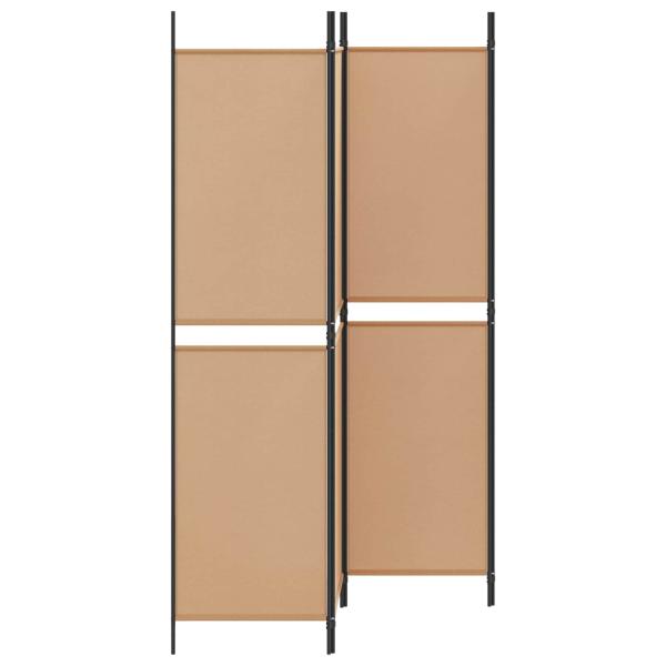 4-teiliger Raumteiler Beige 200 x 200 cm Stoff