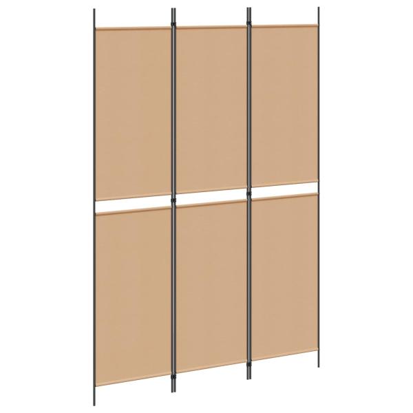3-teiliger Raumteiler Beige 150 x 220 cm Stoff