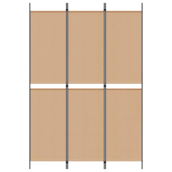 3-teiliger Raumteiler Beige 150 x 220 cm Stoff