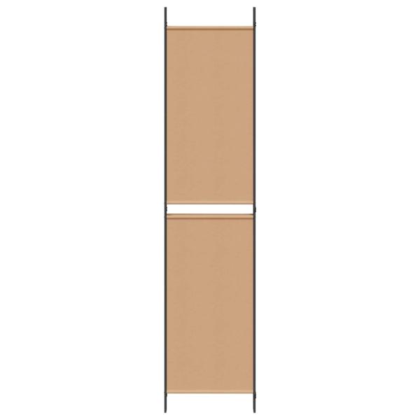 4-teiliger Raumteiler Beige 200 x 220 cm Stoff