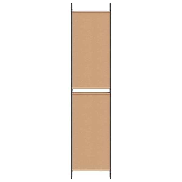 5-teiliger Raumteiler Beige 250 x 220 cm Stoff