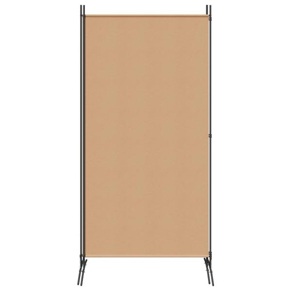 2-teiliger Raumteiler Beige 175 x 180 cm Stoff