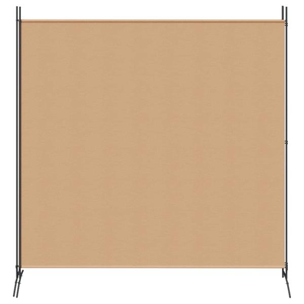 2-teiliger Raumteiler Beige 348 x 180 cm Stoff