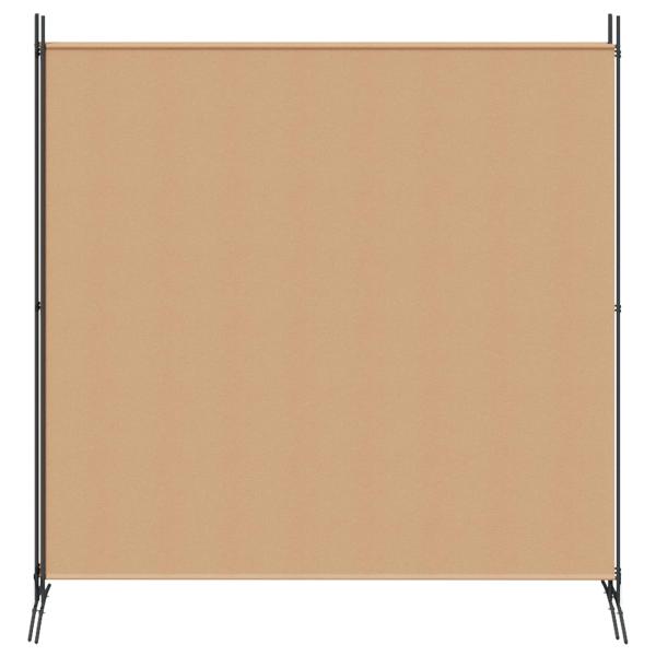 4-teiliger Raumteiler Beige 525 x 180 cm Stoff