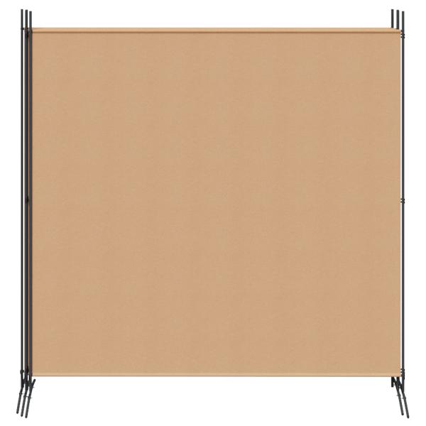 4-teiliger Raumteiler Beige 698 x 180 cm Stoff