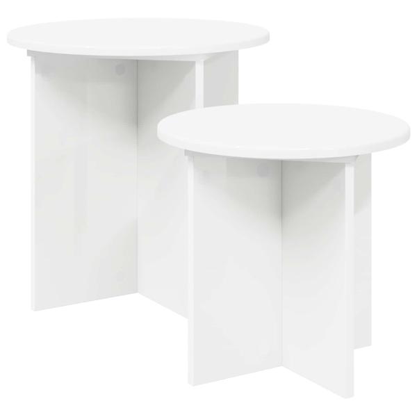 Beistelltisch-Set 2 stk. Ø 45 x 45 cm Holzwerkstoff