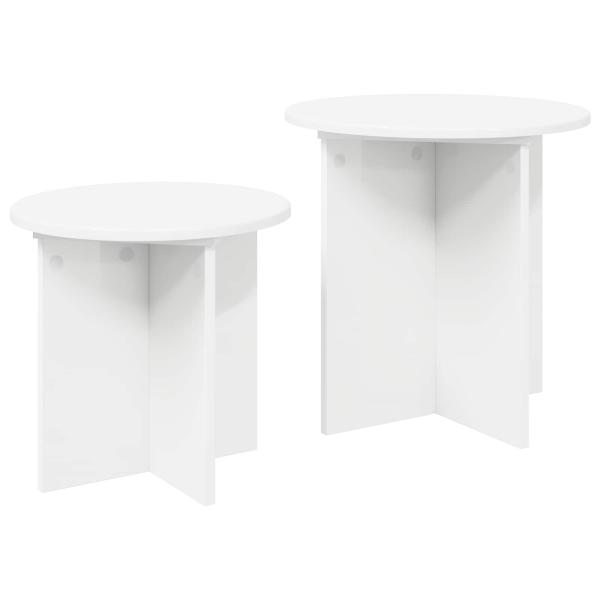 Beistelltisch-Set 2 stk. Ø 45 x 45 cm Holzwerkstoff