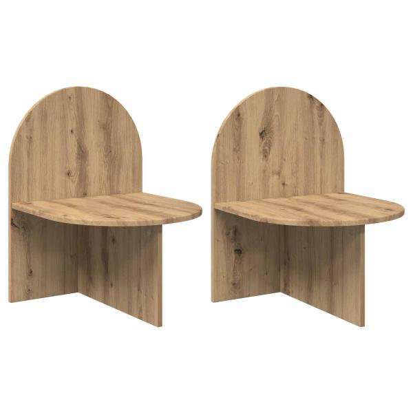Nachttisch 2 stk. Artisan-Eiche 48 x 49 x 65 cm Holzwerkstoff