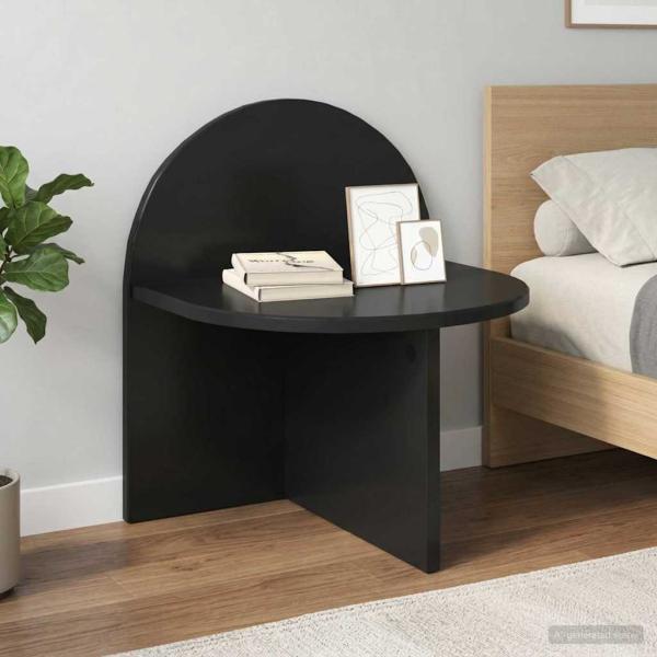 ARDEBO.de - Nachttisch Schwarze Eiche 40 x 35,5 x 45,5 cm Holzwerkstoff