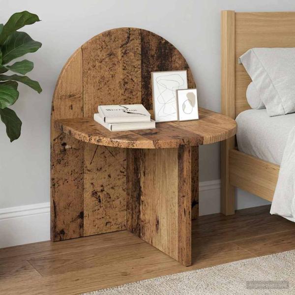 ARDEBO.de - Nachttisch Altholz 40 x 35,5 x 45,5 cm Holzwerkstoff