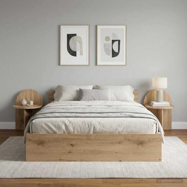 Nachttisch 2 stk. Artisan-Eiche 40 x 35,5 x 45,5 cm