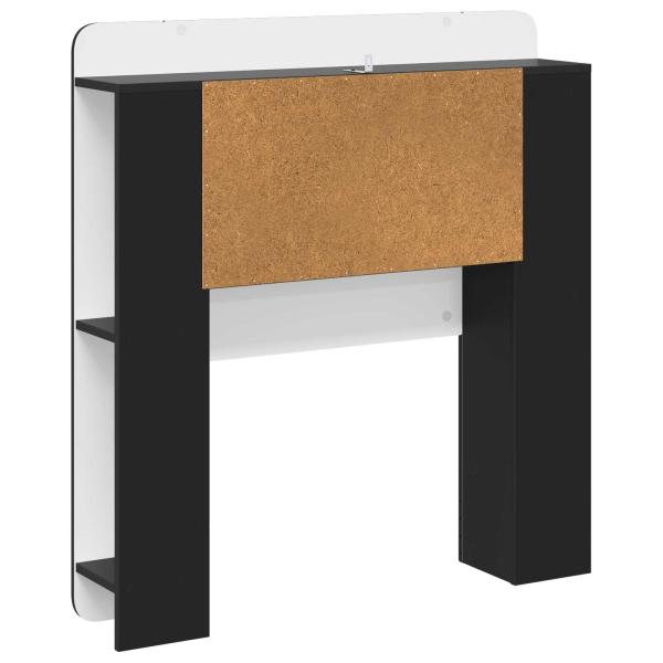 Kopfteil-Schrank mit Speicher Schwarz Holzwerkstoff