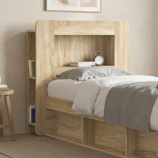 Kopfteil-Schrank mit Speicher Sonoma-Eiche Holzwerkstoff