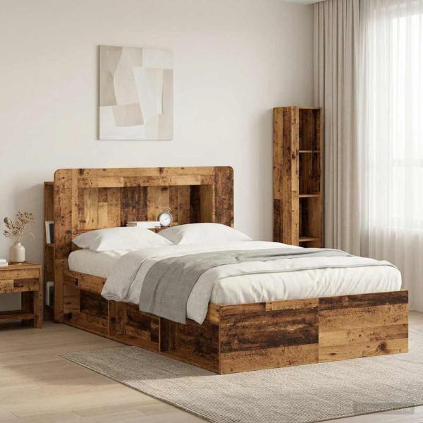 Kopfteil-Schrank mit Speicher Altholz Holzwerkstoff