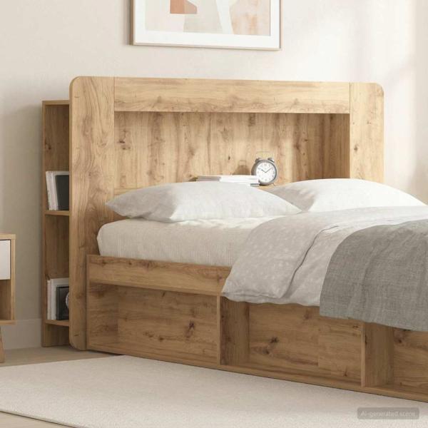 ARDEBO.de - Kopfteil-Schrank Artisan-Eiche 120 cm Holzwerkstoff