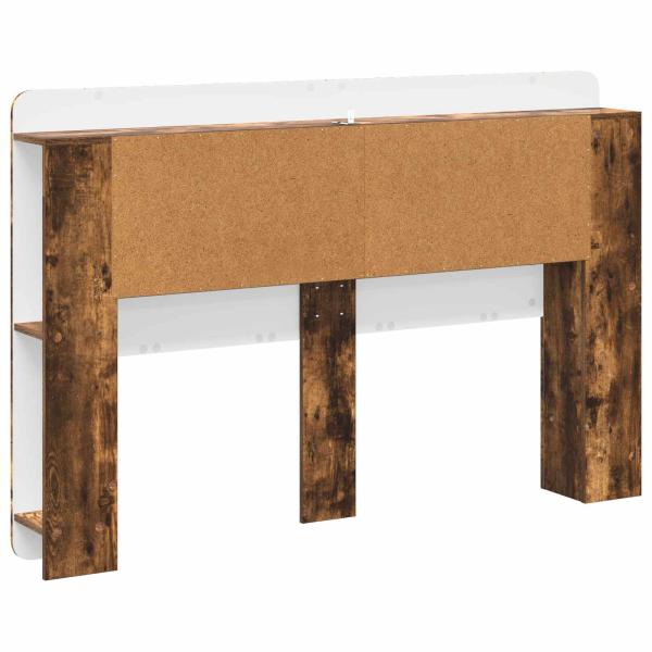 Kopfteil-Schrank mit Speicher Geräucherte Eiche Holzwerkstoff