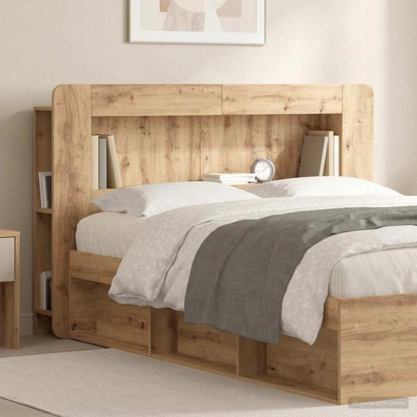 ARDEBO.de - Kopfteil-Schrank Artisan-Eiche 140 cm Holzwerkstoff