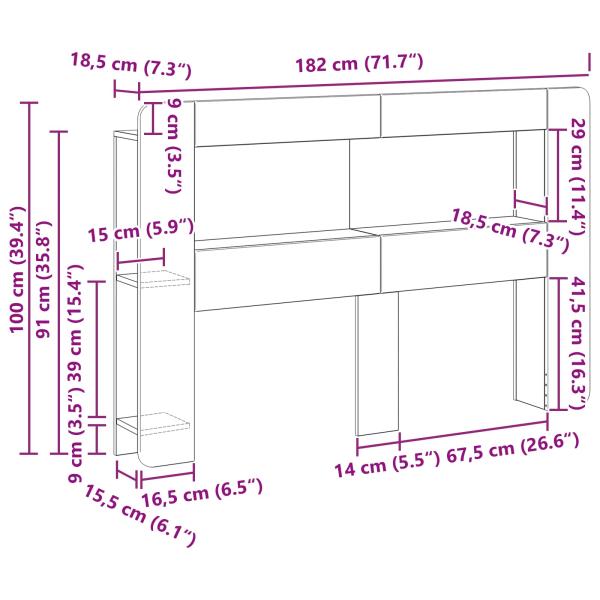 Kopfteil-Schrank mit Speicher Weiß Holzwerkstoff