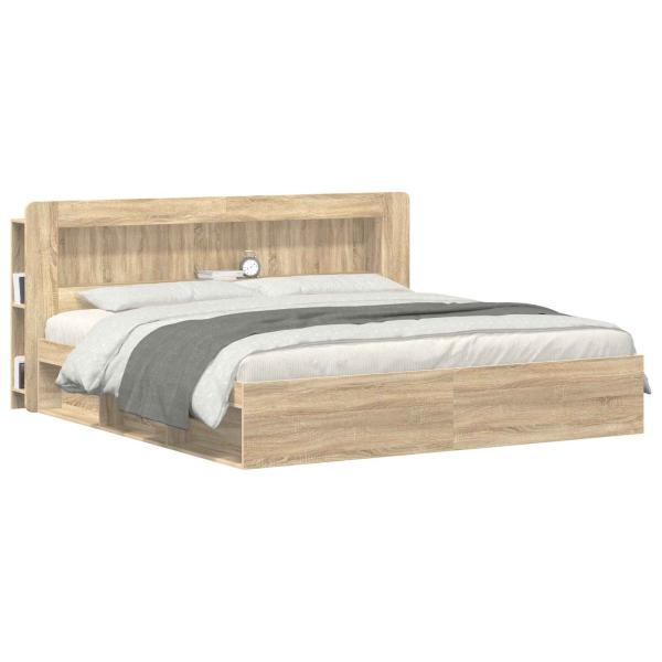 Kopfteil-Schrank mit Speicher Sonoma-Eiche Holzwerkstoff