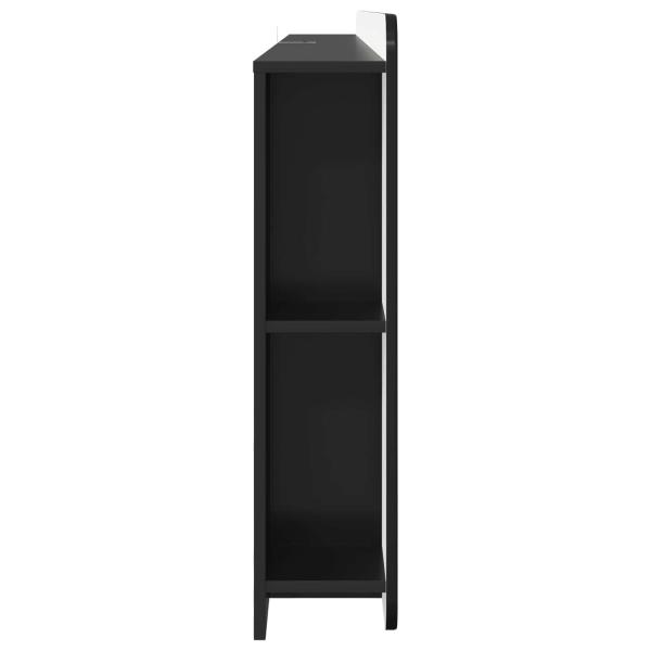 Kopfteil-Schrank mit Speicher Schwarz Holzwerkstoff