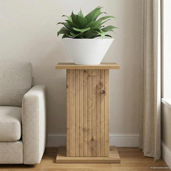 ARDEBO.de - Pflanzenständer Artisan-Eiche 30,5 x 30 x 43 cm Holzwerkstoff