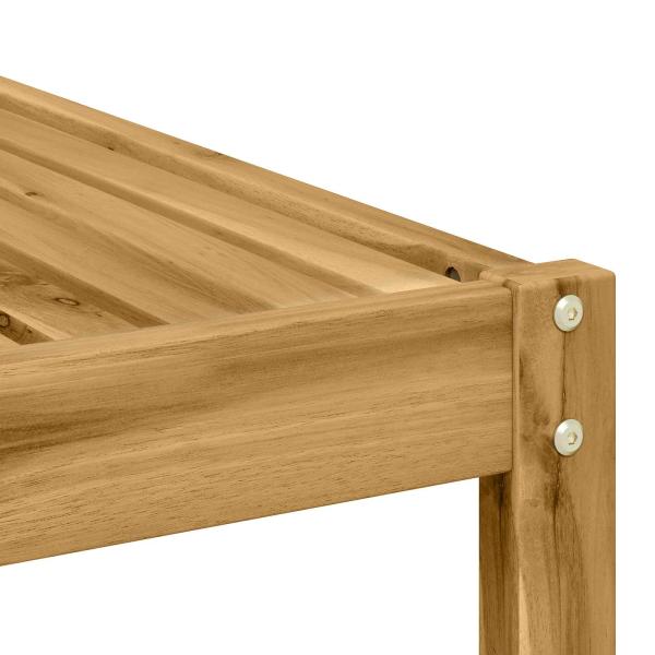 Tisch für Outdoor Massivholz Akazie Weiß 59 x 59 x 37 cm
