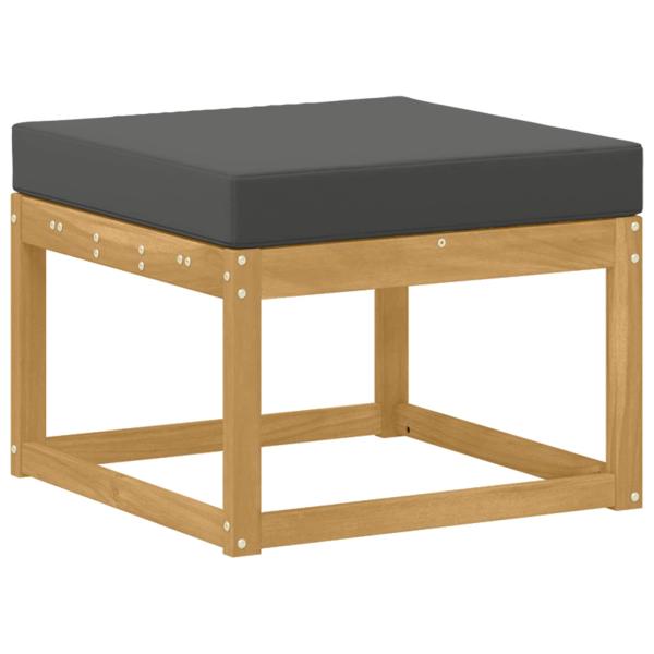 Outdoor Hocker Massivholz Akazie Weiß