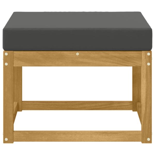 Outdoor Hocker Massivholz Akazie Weiß