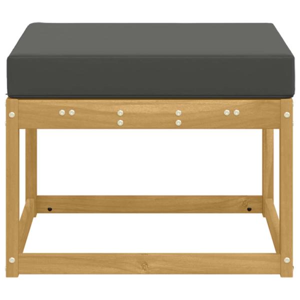 Outdoor Hocker Massivholz Akazie Weiß