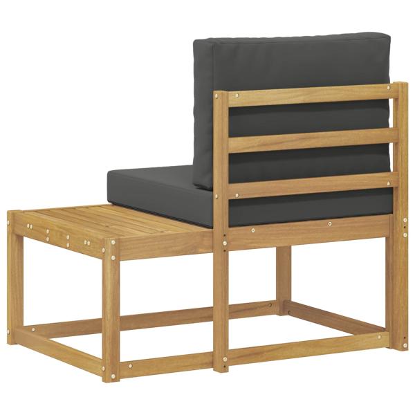 Outdoor End Sofa Weiß 91 x 63 x 73 cm Massivholz Akazie