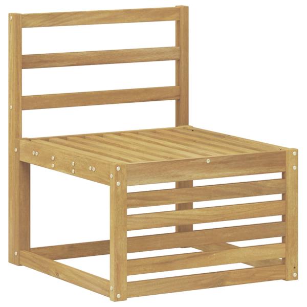 Outdoor Mittelsofa Massivholz Akazie Weiß 63 x 59 x 73 cm