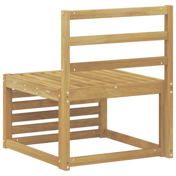 Outdoor Mittelsofa Massivholz Akazie Weiß 63 x 59 x 73 cm