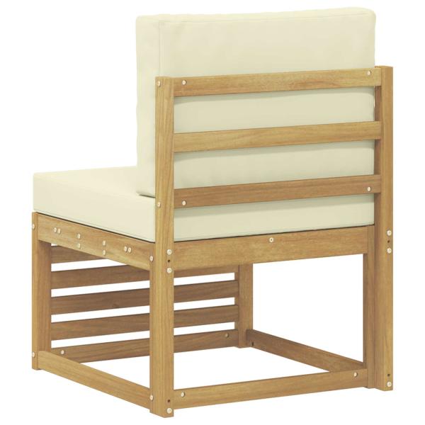 Outdoor Mittelsofa Massivholz Akazie Weiß