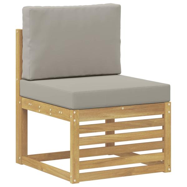 Outdoor Mittelsofa Massivholz Akazie Weiß