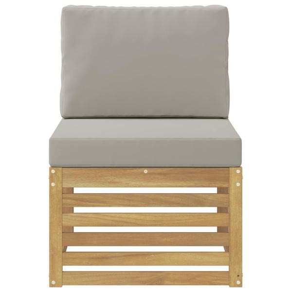 Outdoor Mittelsofa Massivholz Akazie Weiß