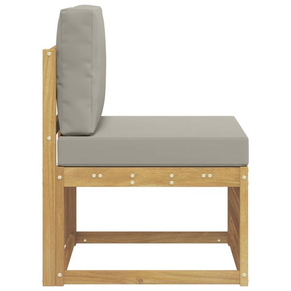 Outdoor Mittelsofa Massivholz Akazie Weiß