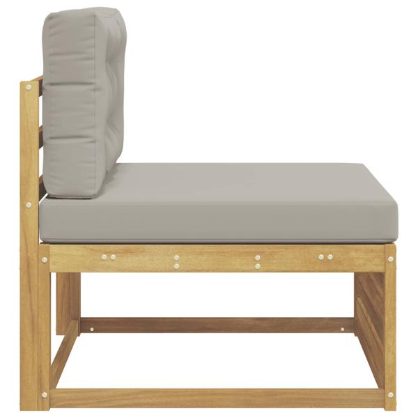Outdoor Mittelsofa Massivholz Akazie Weiß