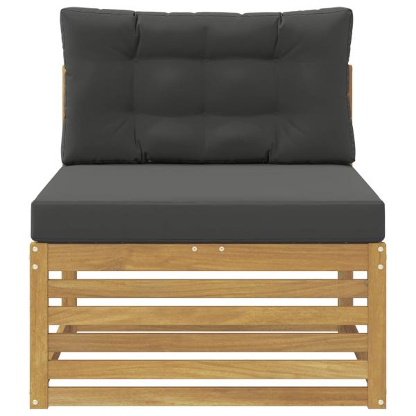 Outdoor Mittelsofa Massivholz Akazie Weiß