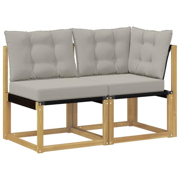 2 stk. Outdoor Mittel- und Ecksofa Weiß