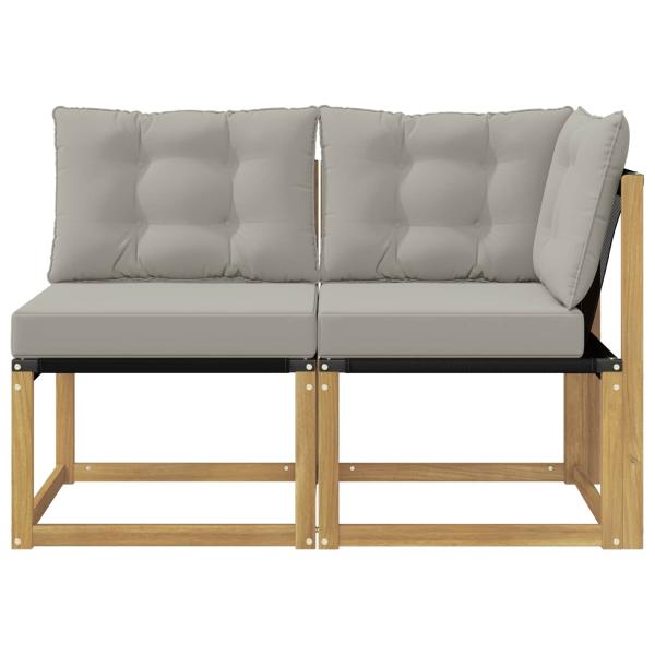 2 stk. Outdoor Mittel- und Ecksofa Weiß